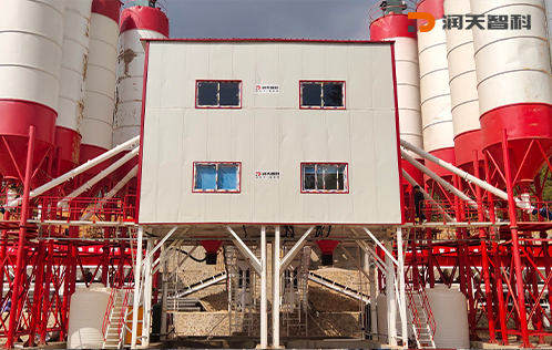 Double HZS120 concrete mixing station